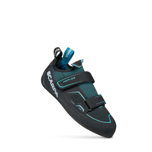 SCARPA Women's Reflex V Climbing Shoe - Black/Ceramic - Corner Side