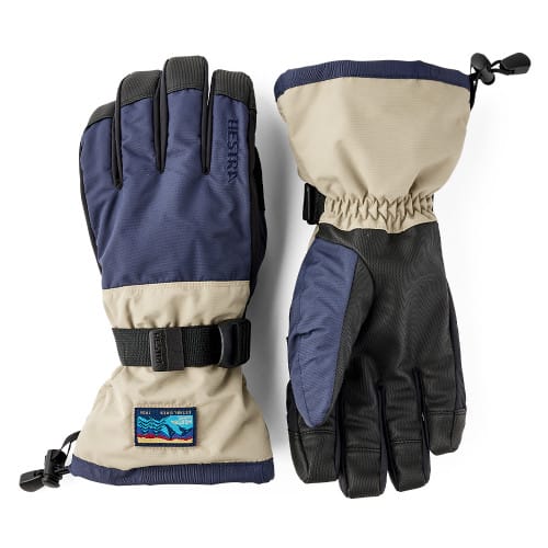 Gauntlet Sr. 5 Finger Glove - Dark Navy/Beige