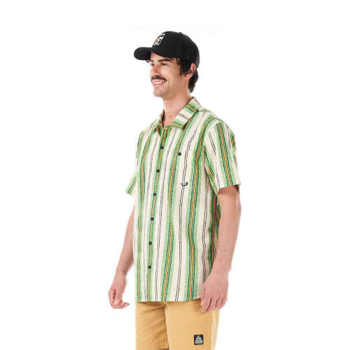 Picture Organic Mataikona SS Shirt - Greenstripes Print
