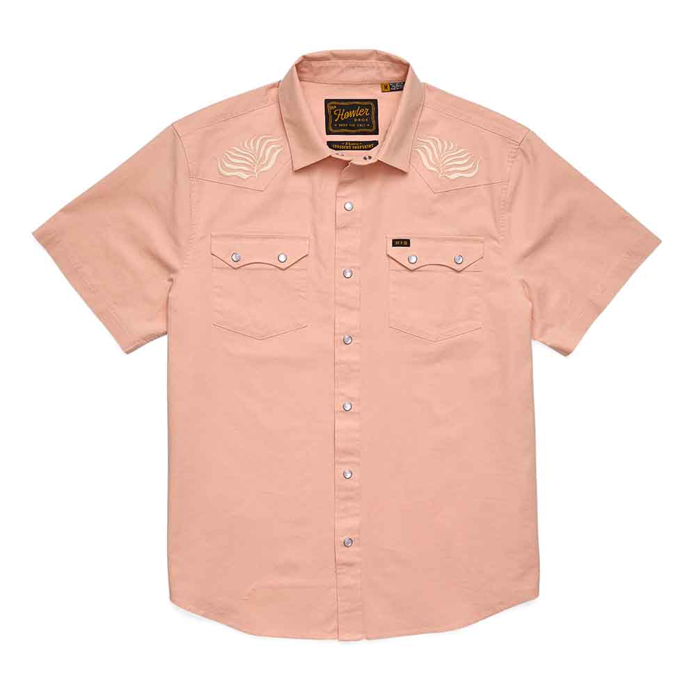 Howler Brothers Crosscut Deluxe Snapshirt Howler Brothers Crosscut Deluxe Snapshirt in Seagrass