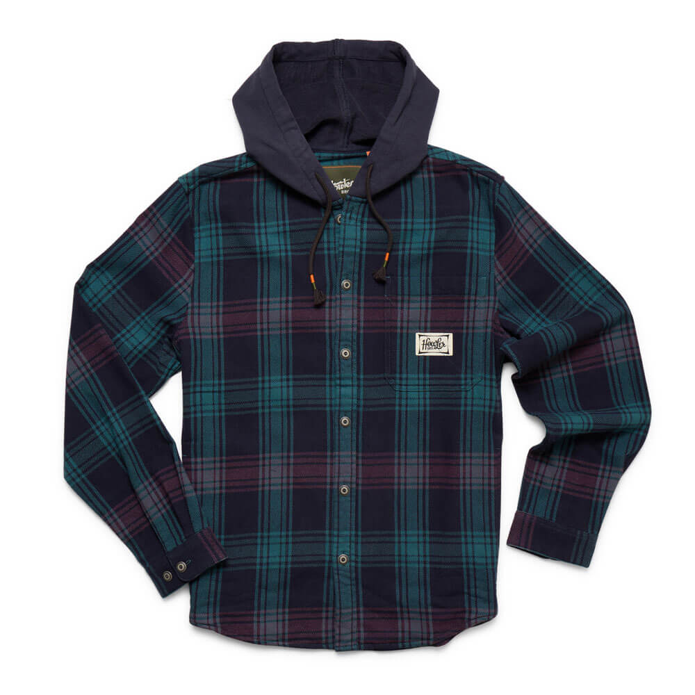 Howler Brothers Salvo Hooded Blanket Flannel Howler Brothers Salvo Hooded Blanket Flannel in Mesa Plaid