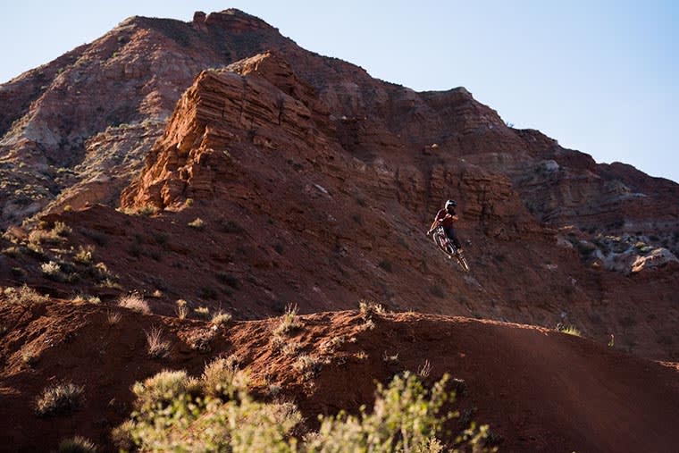 Veronique Sandler whipping a jump at Red Bull Formation