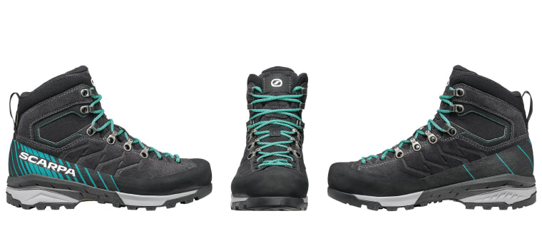 Side and front views of the Women's Mescalito Trk GTX Backpacking Boot