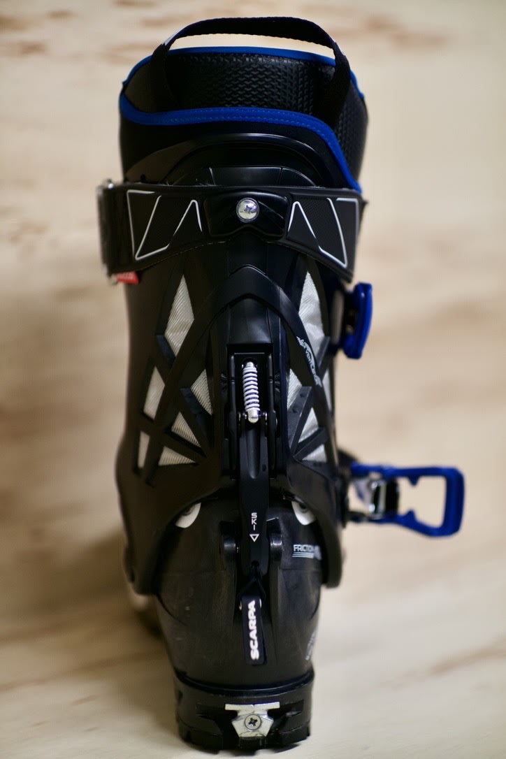 Scarpa Maestrale RS Alpine Touring Ski Boot walk mode lever detail