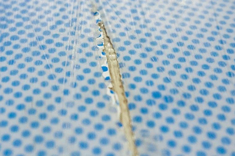 Close up of a core shot