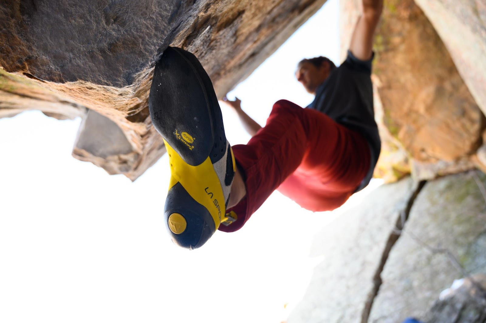 Bottom of the La Sportiva Solution Climbing shoe showing the P3 Platform