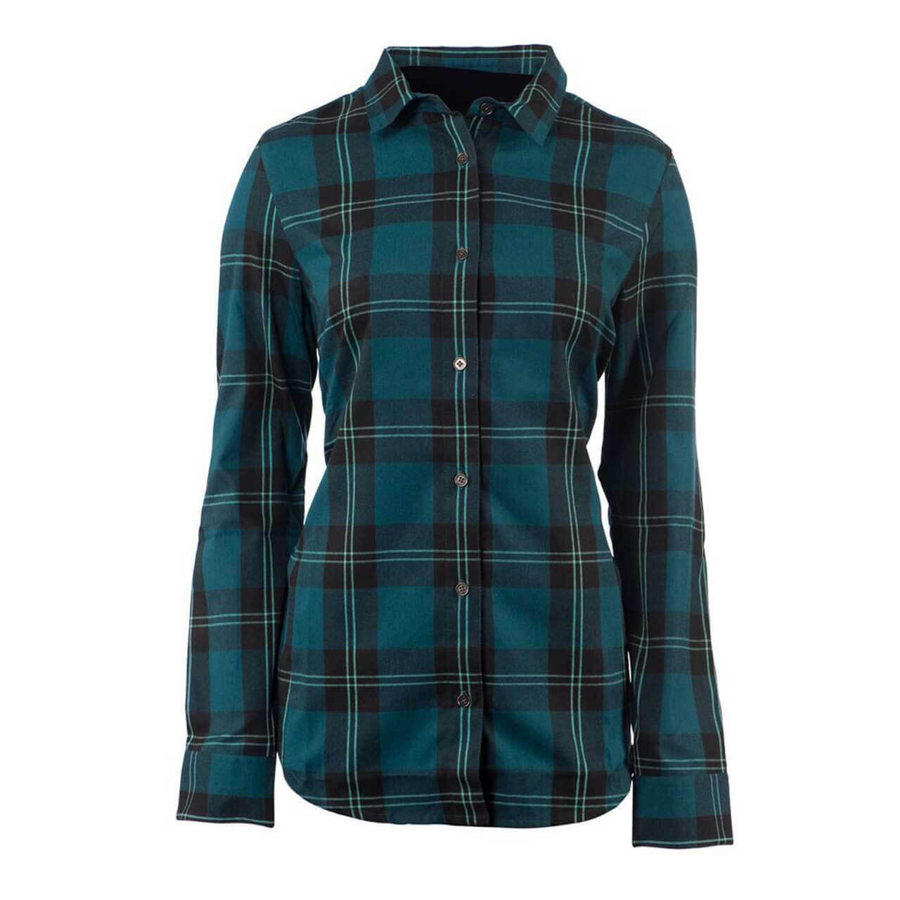 Flylow Brigitte Tech Flannel - Women's Medium / Pine/seaglass