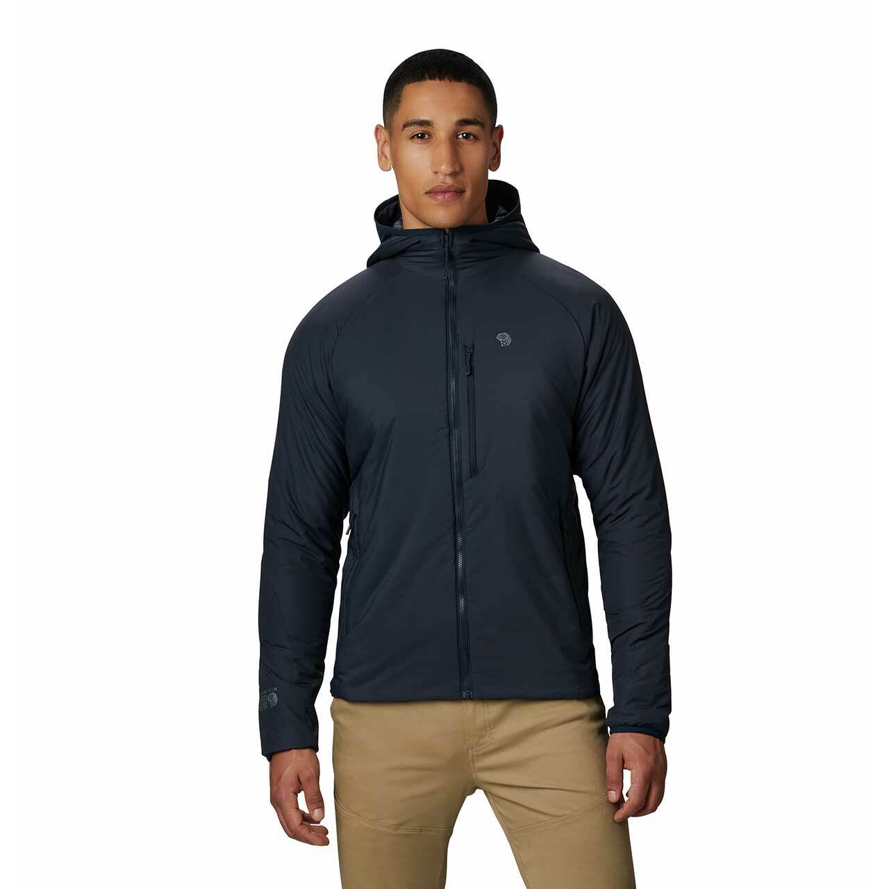 Mountain Hardwear Kor Strata Hooded Jacket (Dark BOLT, M)