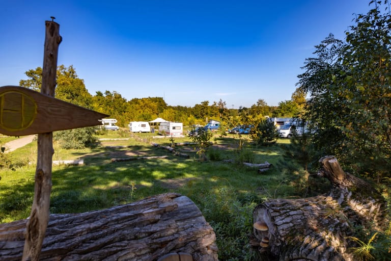 Emplacements pour vans Jaune - avec feu - sans électricité