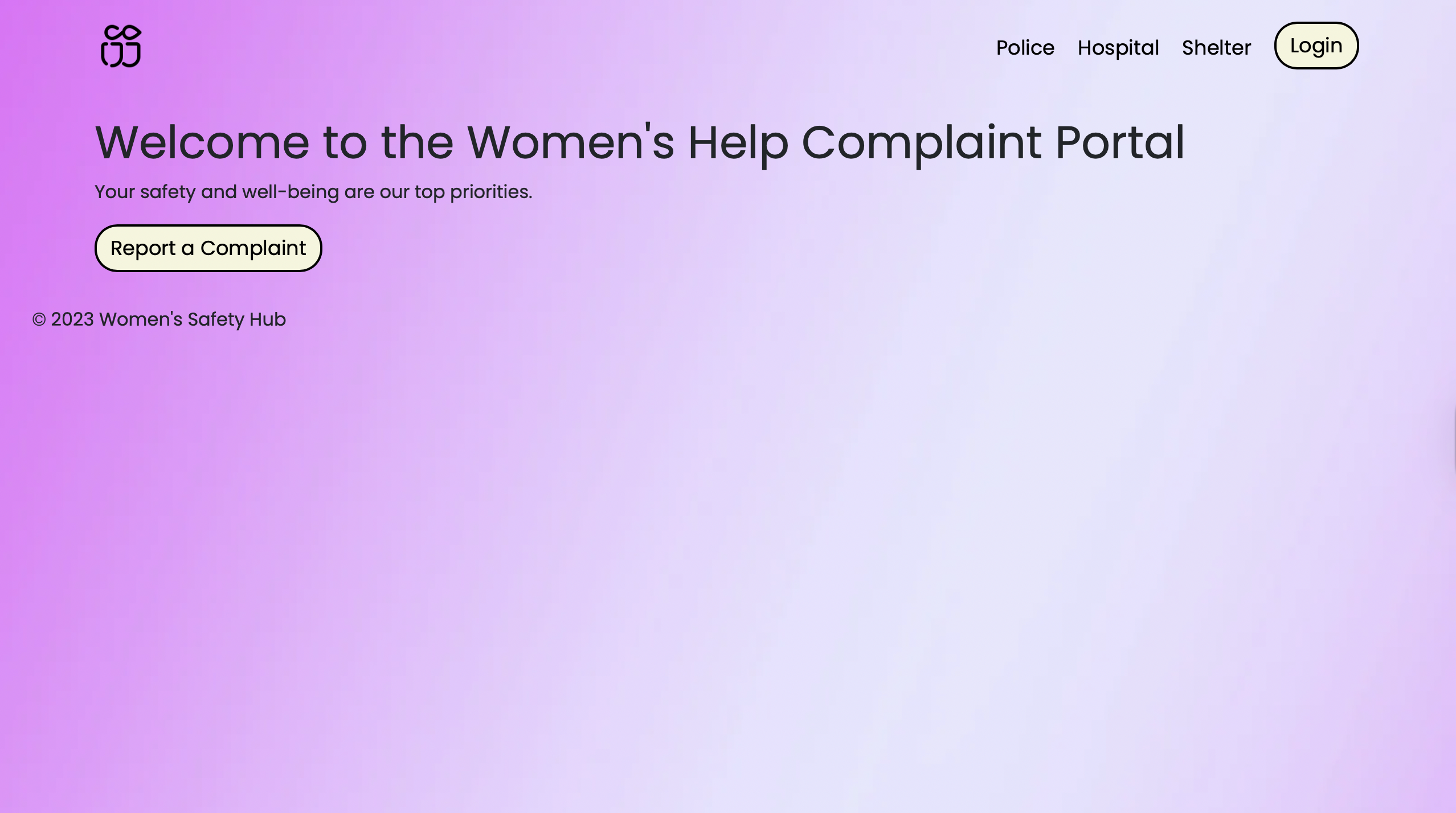 Preview of Women Complaint Portal