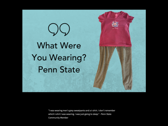 The HUB-Robeson Center will host an exhibit, "What Were You Wearing?", from 11 a.m. to 3 p.m. on Friday, April 8, room TBD. More information is available here. Credit: Penn State. Creative Commons