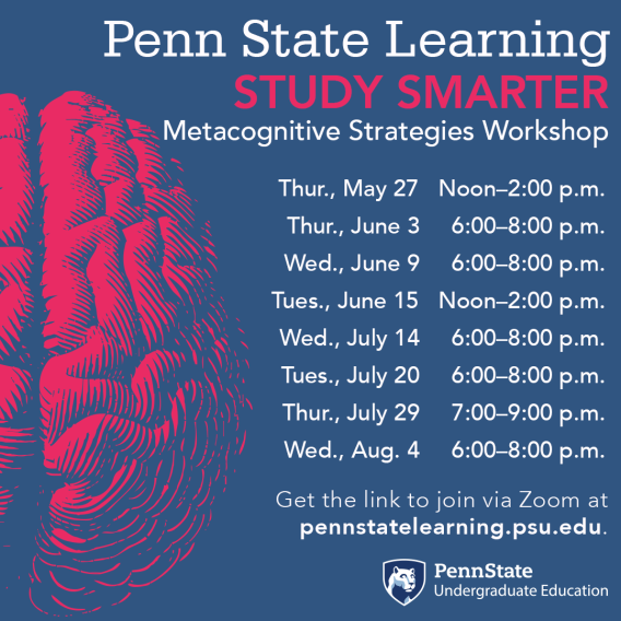 Study Smarter (Summer Session): Metacognitve Strategies Workshop for Students