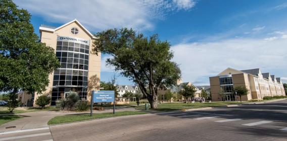 A building on a campus