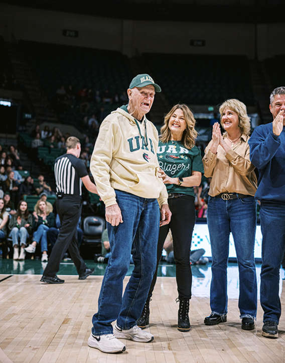 Sewell on UAB basketball court