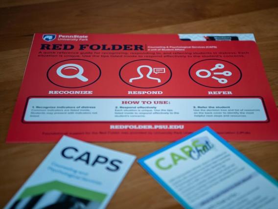 Red folder and CAPS pamphlets