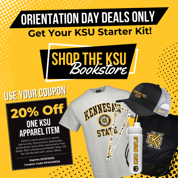 Special Orientation Day Savings for Your New KSU Owl Family Hub