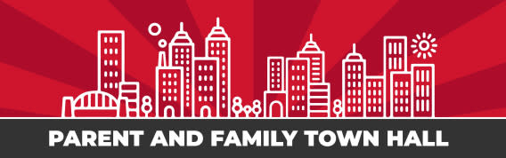 Parent and Family Town Hall Skyline Logo