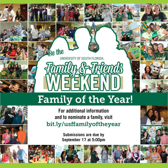 BE THE USF FAMILY OF THE YEAR! The USF Parent & Family BULLetin