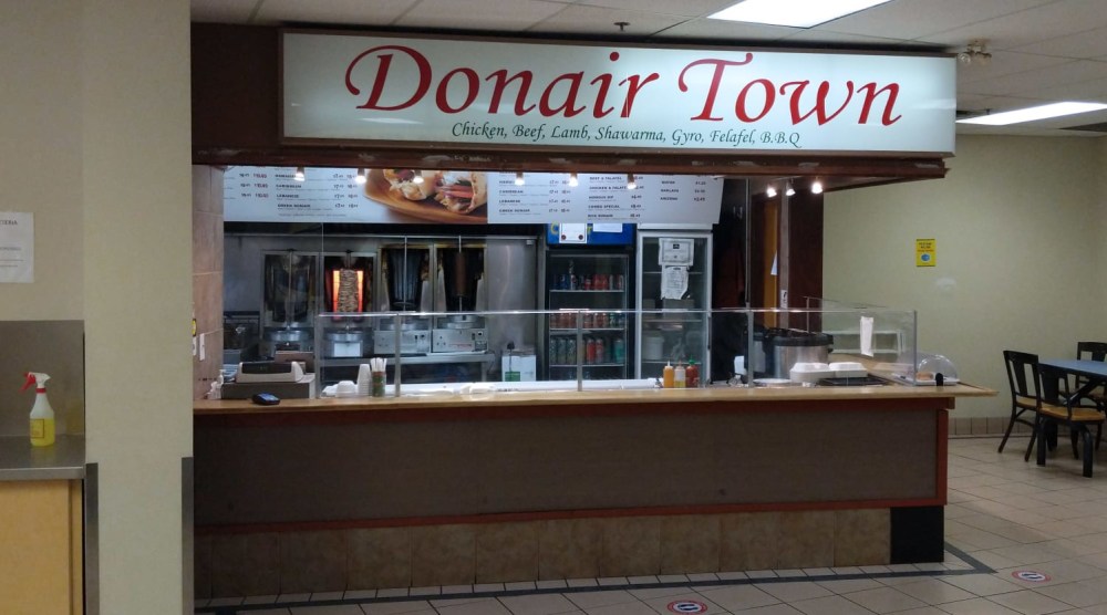 Donair Town Uni. Village (International Food Court, Downstairs) Food at UBC Campus Nutrition