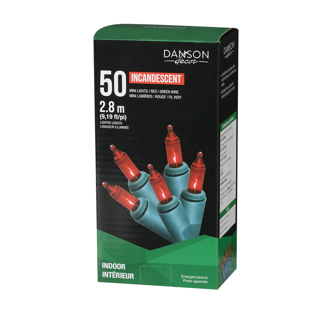 50 Mini Lights Set Red