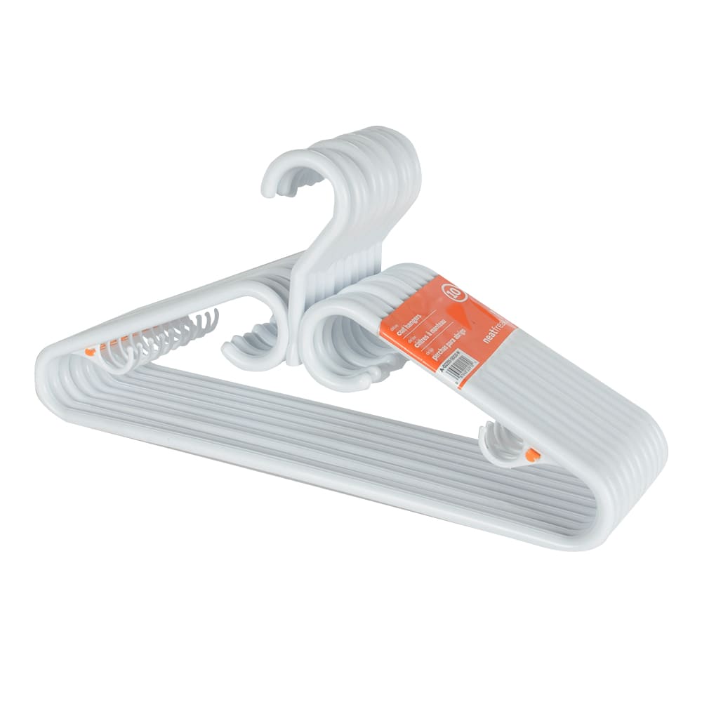 Plastic Coat Hangers Pkg/10