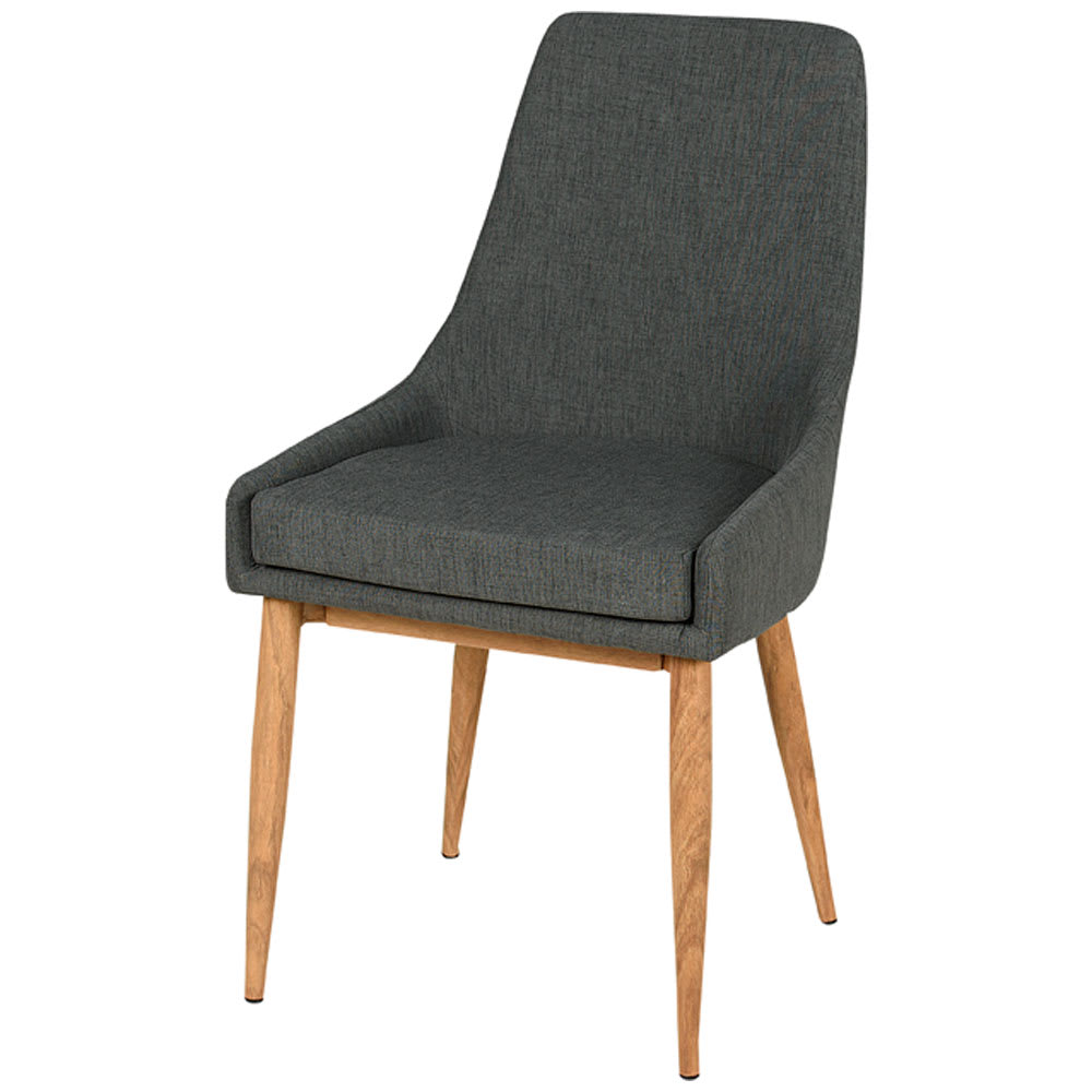 Chaise de salle à manger Iris grise foncée VERTUO