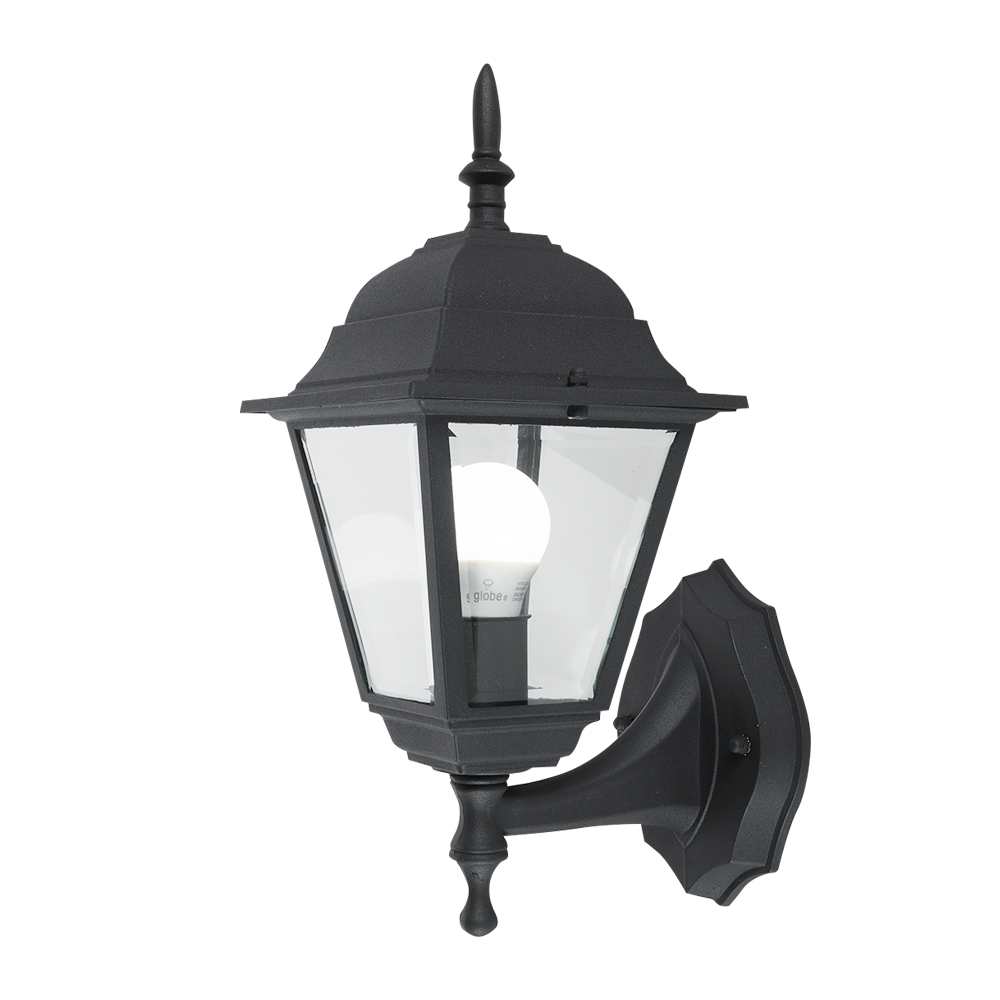 Applique murale d’extérieur noire 1 lumière