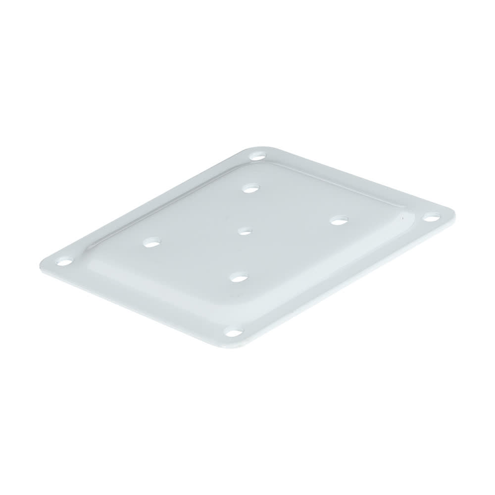 Plaque de fixation pour patio blanche 4 po x 4 po PYLEX