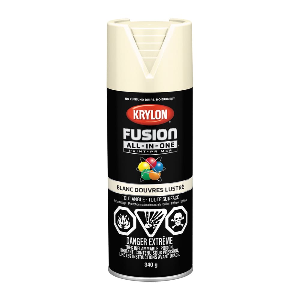 Peinture et apprêt Fusion All-In-One blanc douvres lustré 340 g