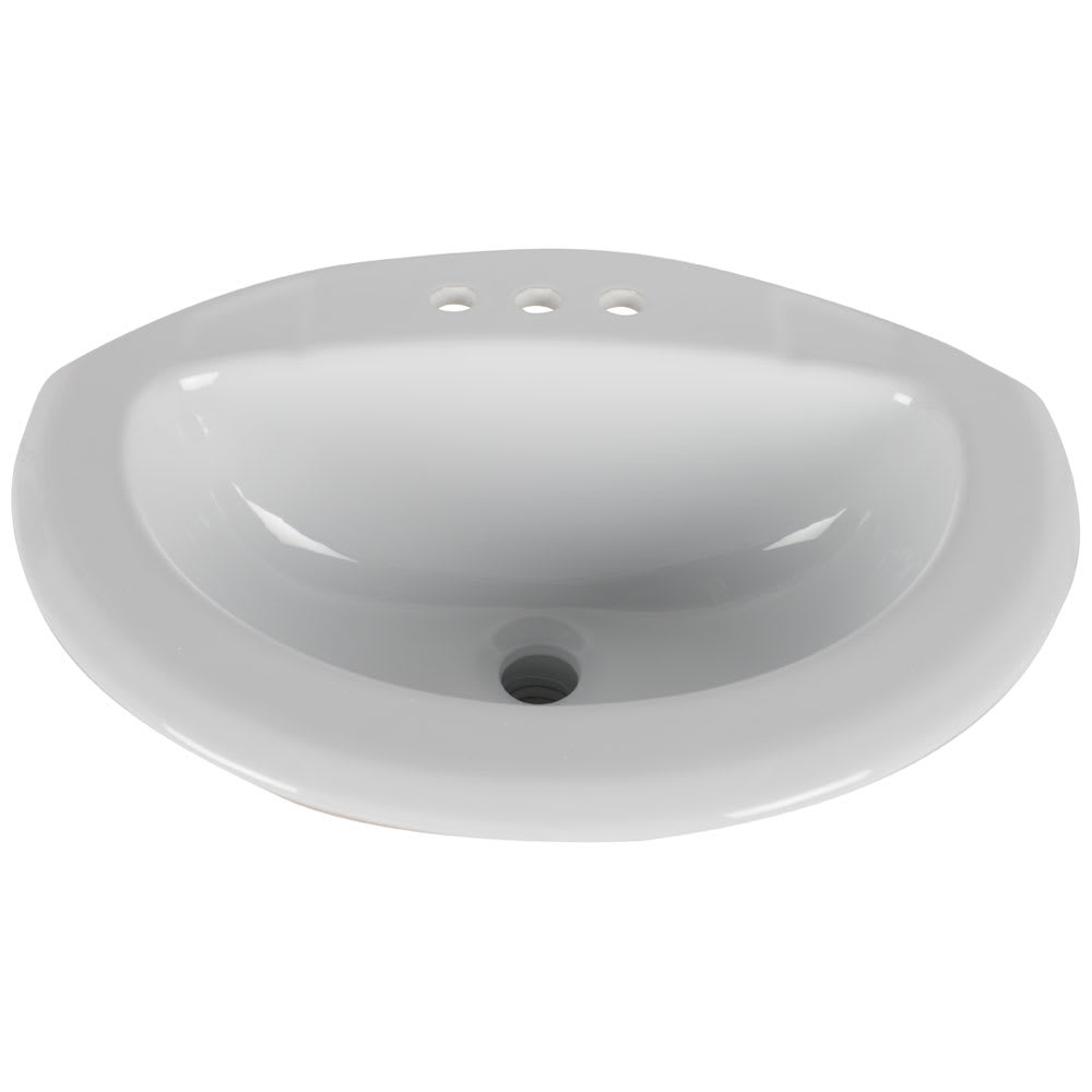Cairo Oval Porcelain Wash Basin White 20 3/4 in. X 17 1/4 in.