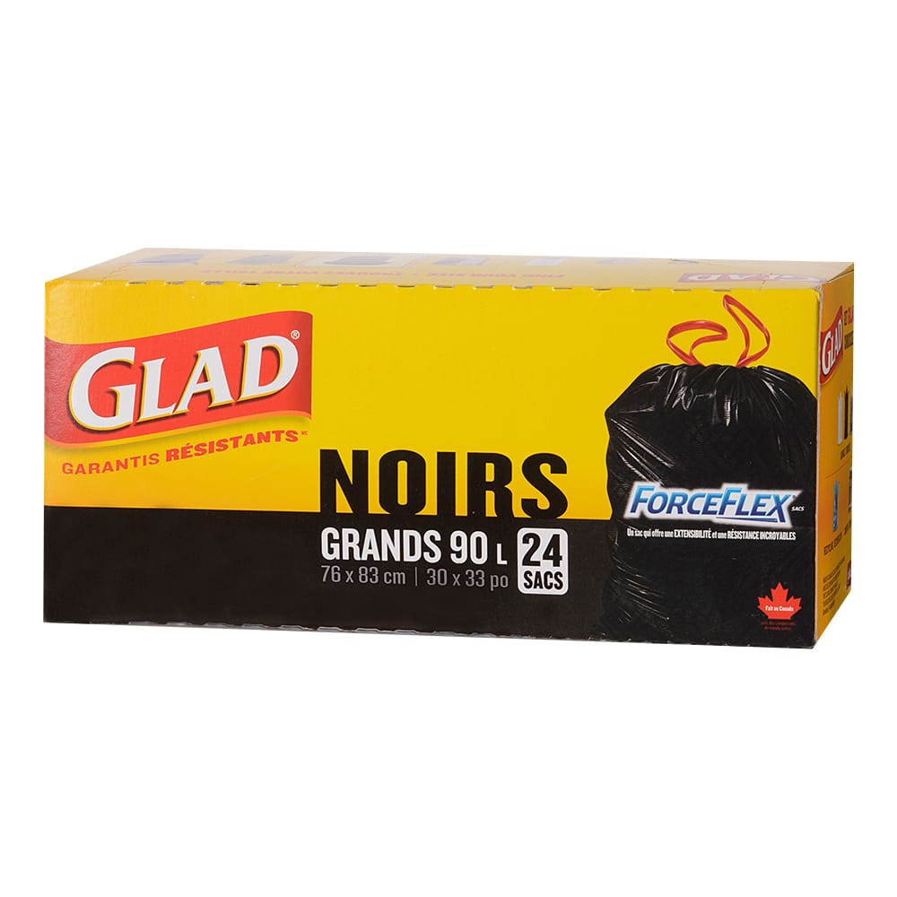 Sacs à ordures noir 90 L Pqt/24
