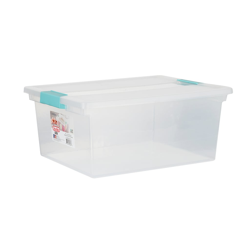 Bac de rangement avec couvercle clip très grand