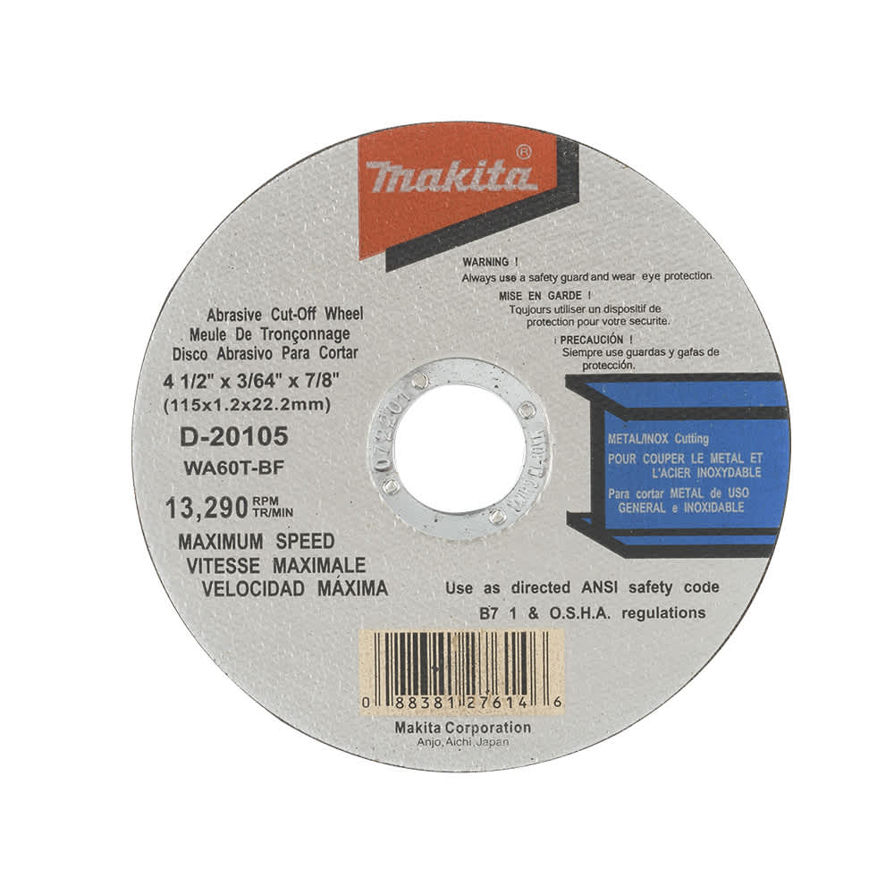 MAKITA Grinder Cutting Wheel 4 1/2 in.