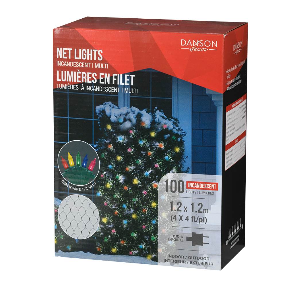 100 Miniature Mesh Lights Set Multicolour