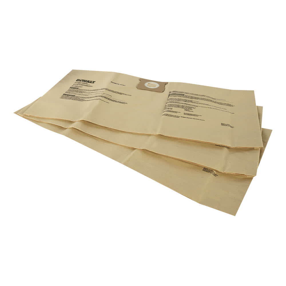 Sacs-filtres à poussière pour aspirateur 6 à 10 gallons Pqt/3 DEWALT