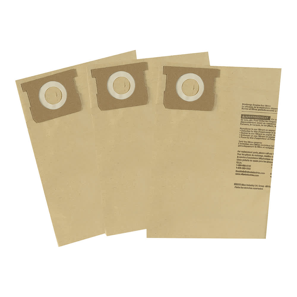 Sacs-filtres à poussière pour aspirateur 12 à 16 gallons Pqt/3 DEWALT