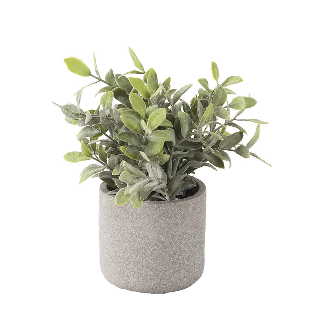 Plante artificielle graines de melon avec pot gris VERTUO