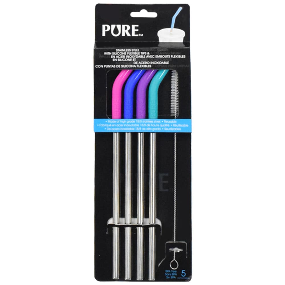 Ensemble de 4 pailles pour boisson