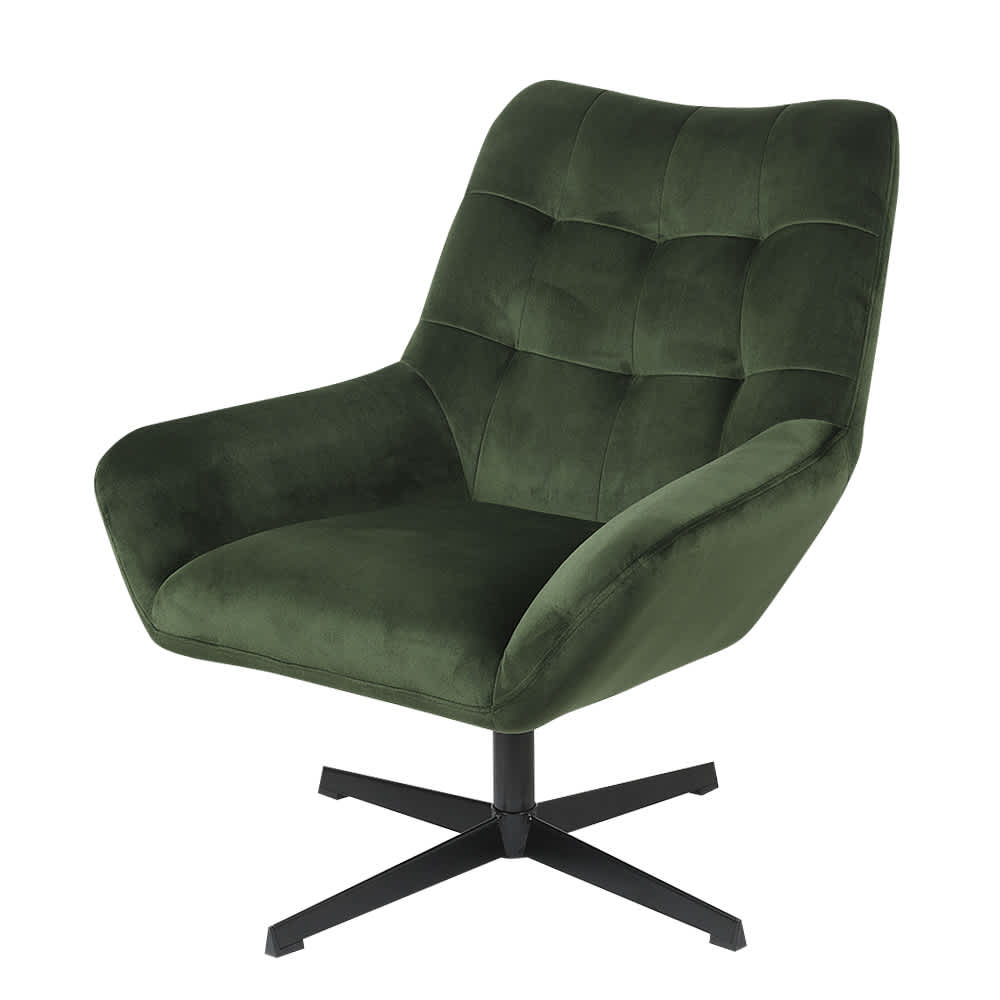 Fauteuil pivotant Oxford vert VERTUO