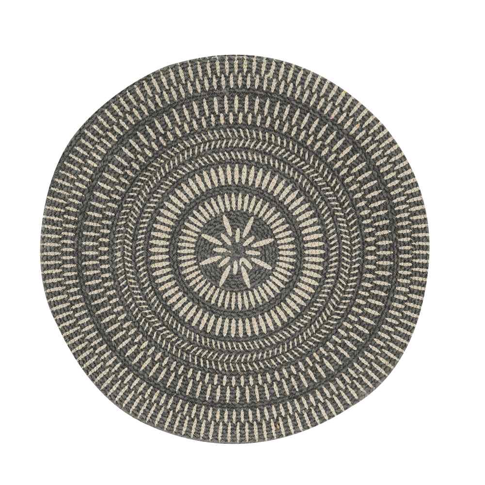 Napperon rond à motifs gris 15 po VERTUO