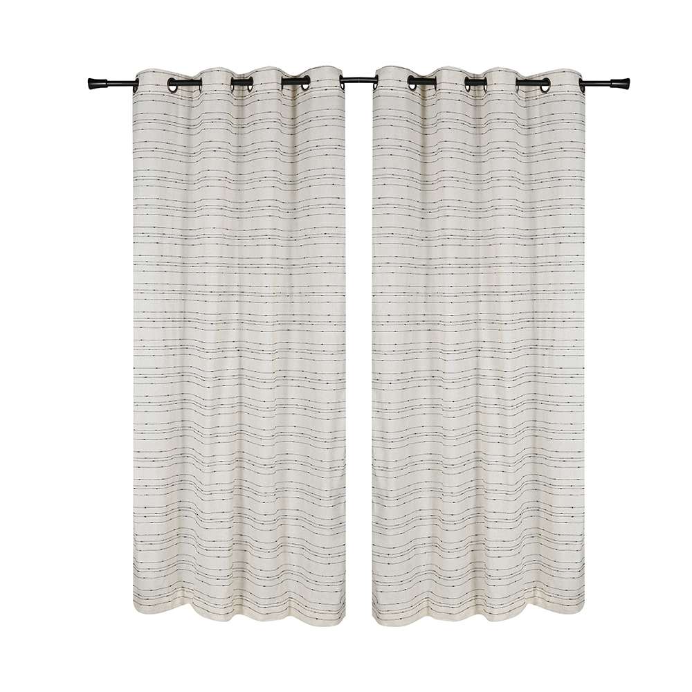 Rideaux semi-opaques à œillets Maroc 54 po x 84 po Pqt/2 VERTUO