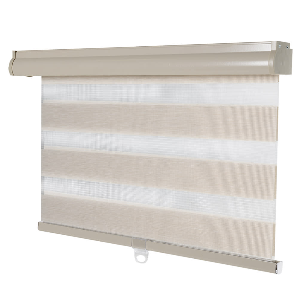 Toile à rouleau à bandes alternées 72 po x 84 po beige VERTUO