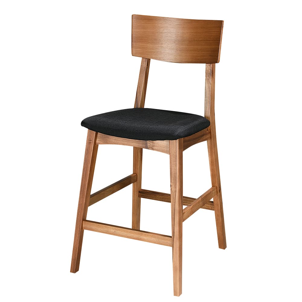 Tabouret Acacia noir ASTELLA