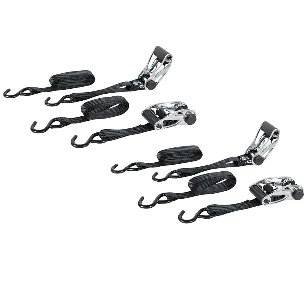 NEKTRA Ratchet Straps 1 in. x 10 ft. Pkg/4