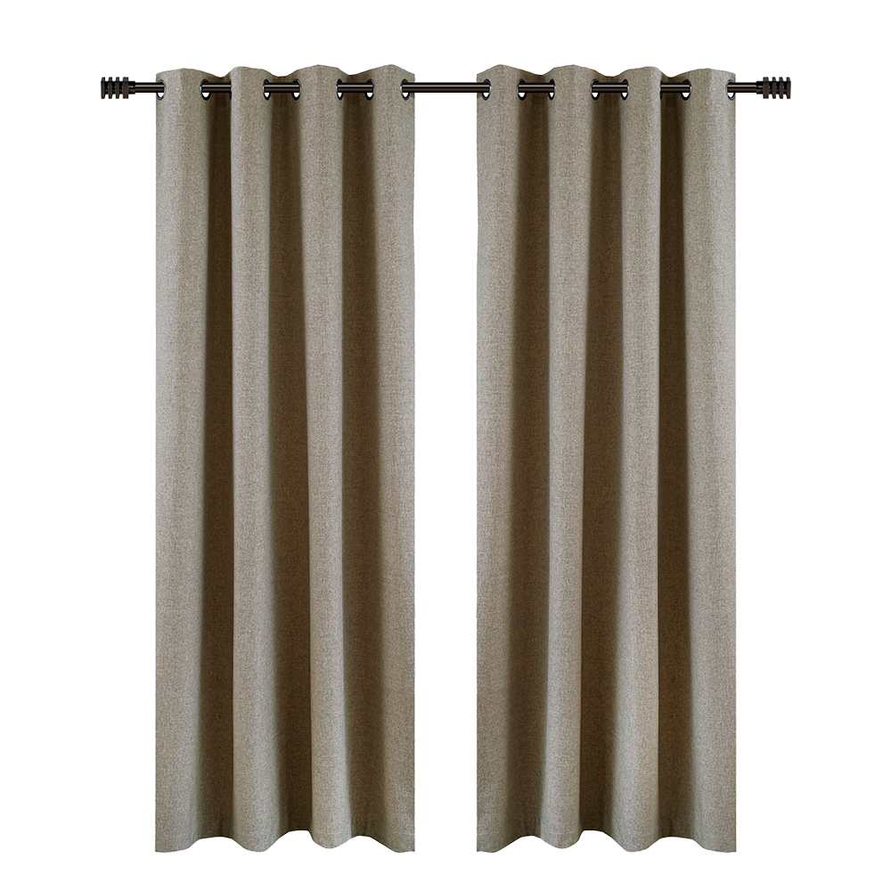 Rideaux coupe-lumière à œillets sables 54 po x 84 po Pqt/2 VERTUO