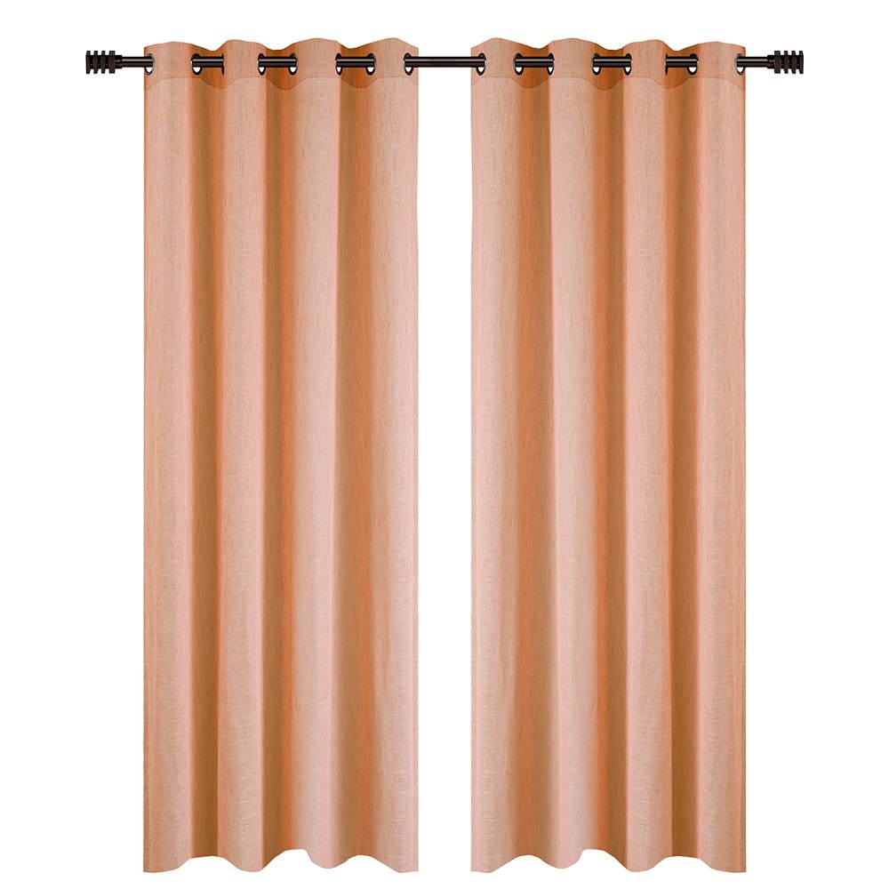 Rideaux  semi-opaques à œillets Rose 54 po x 84 po Pqt/2 VERTUO