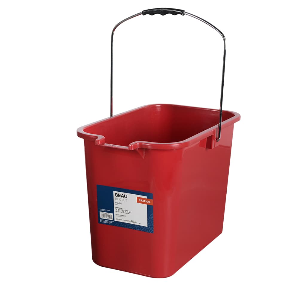 Seau gradué en polypropylène avec bec verseur 16,5 L