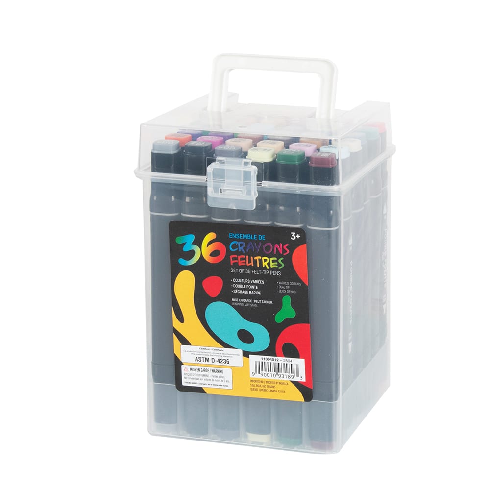 Ensemble de 36 crayons feutres