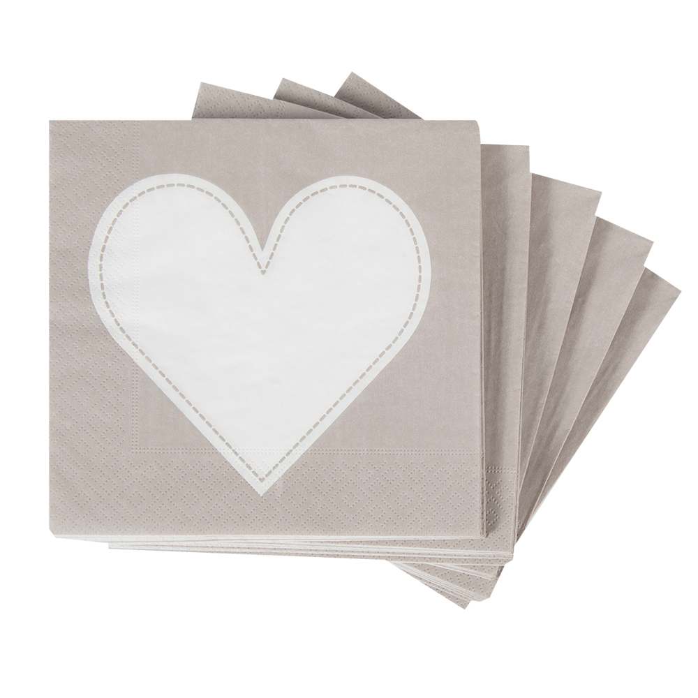 Heart Napkins Pkg/20