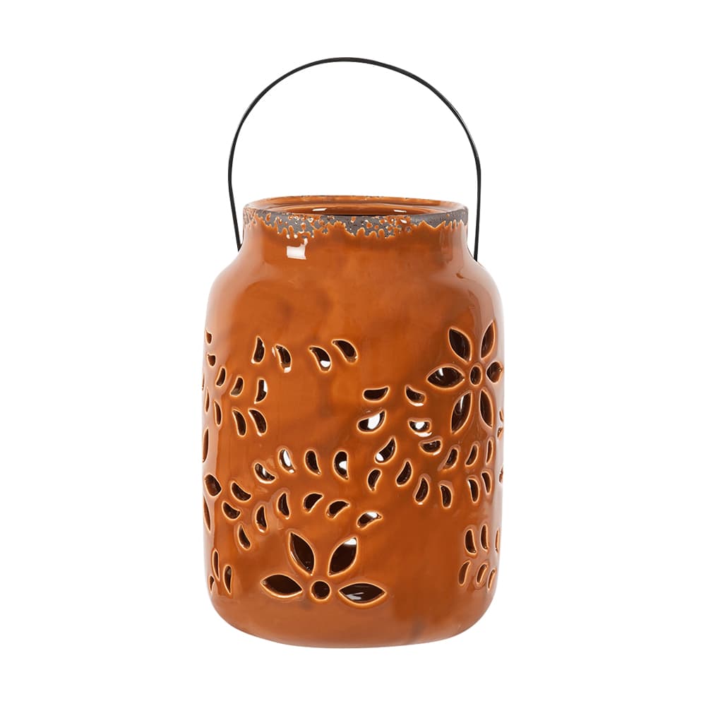 Lanterne décorative orange 7 1/2 po ASTELLA